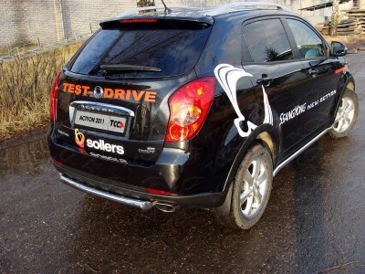 Пороги труба 60 мм для SsangYong Actyon № SSANACT11-03