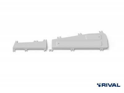 Защита топливных трубок + комплект крепежа, Rival, Алюминий для Haval Jolion 2021-н.в., V-1.5, Робот, 2WD, 4WD; HAVAL H3 1,5V, Робот, полный №333.9433.1