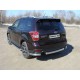 Защита заднего бампера овальная 75х42 мм ТСС для Subaru Forester SJ 2013-2016