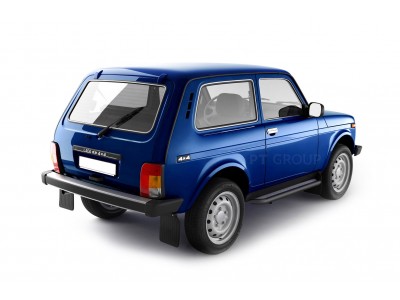 Защита порогов с алюм. площадкой d=51 мм ШАГРЕНЬ (ППК) для Lada 4x4 2121 1995-2020, Lada 4x4 Urban 2014-2020, Lada Niva Legend 2020-н.в., Lada Niva Legend Urban 2020-н.в. №LNI330302