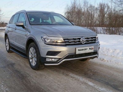 Защита переднего бампера для Offroad 42 мм ТСС для Volkswagen Tiguan 2016-2021