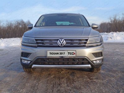 Защита передняя овальная для Offroad 75х42 мм для Volkswagen Tiguan № VWTIGOFR17-18