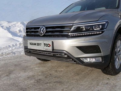 Накладка решётки радиатора верхняя без парктроников для Offroad 16 мм для Volkswagen Tiguan № VWTIGOFR17-45