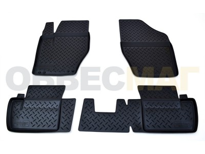 Коврики в салон Norplast полиуретан чёрные для Citroen C4 № NPL-Po-14-22
