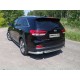 Защита заднего бампера овальная короткая 75-42 мм ТСС для Kia Sorento Prime 2015-2017