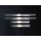 Накладки на пороги с гибом шлифованный лист 4 штуки ТСС для Nissan X-Trail T32 2018-2021