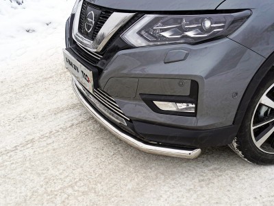 Решётка радиатора нижняя 12 мм ТСС для Nissan X-Trail T32 2018-2021