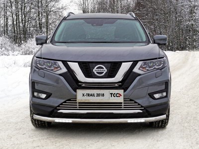 Защита переднего бампера с ДХО 60 мм для Nissan X-Trail T32 № NISXTR18-22
