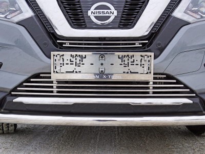 Решётка радиатора верхняя 12 мм для Nissan X-Trail T32 № NISXTR18-17