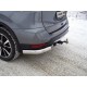 Защита задняя уголки овальные 75х42 мм ТСС для Nissan X-Trail T32 2018-2021