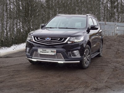 Решётка радиатора нижняя 12 мм ТСС для Geely Emgrand X7 2018-2021