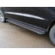 Пороги алюминиевые Slim Line Black ТСС для Geely Emgrand X7 2018-2021