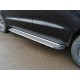 Пороги алюминиевые Slim Line Silver ТСС для Geely Emgrand X7 2018-2021