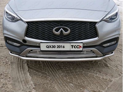 Защита переднего бампера 42 мм для Infiniti QX30 № INFQX3016-13