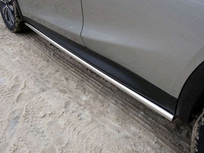 Пороги труба 42 мм для Infiniti QX30 № INFQX3016-14