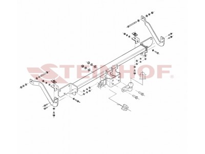 Фаркоп для Peugeot Boxer , в т.ч. L4/XL 2006-02/2014, 03/2014-н.в., FIAT Ducato фургон, микроавтобус, в т.ч. L4/XL 2006-02/2014, 03/2014-н.в., Citroen Jumper фургон, микроавтобус, в т.ч. L4/XL 2006-02/2014, 03/2014-н.в. фланцевое крепление шара №F-064