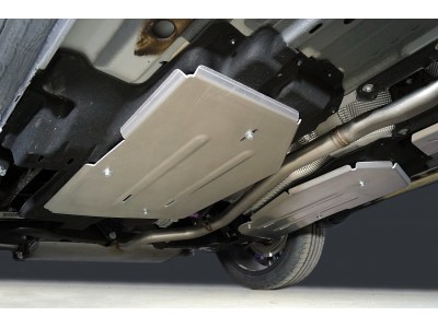 Защита бака (алюминий) 4мм (комплект 2 шт) для Geely Monjaro 2.0 4WD 2021-н.в., Atlas 2023-н.в. №ZKTCC00587