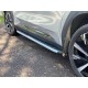 Пороги алюминиевые с пластиковой накладкой (карбон серебро) 1820 мм для Geely Atlas 2023-н.в.
