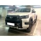 Защита переднего бампера d-76 с доп.накладками для Toyota Hilux VIII Рестайлинг 2020 – н.в.