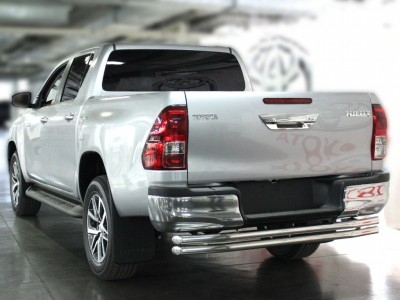 Защита заднего бампера d-53+53 для Toyota Hilux VIII Рестайлинг 2020 – н.в. TH20_3
