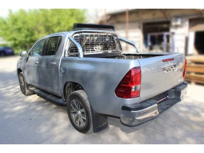Защита стекла в кузов из нержавеющей стали для Toyota Hilux VIII Рестайлинг 2020 – н.в.