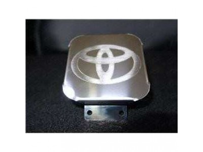 Заглушка на фаркоп с логотипом Toyota из нержавеющей стали для Toyota Land Cruiser 200 № TCUZTOY1