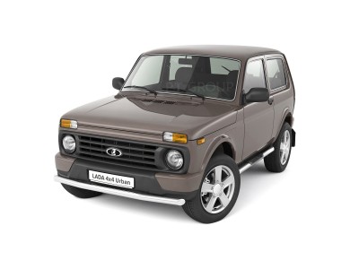 Защита порогов с накладками d=63 мм (НПС) для Lada 4x4 2121 1995-2020, Lada 4x4 Urban 2014-2020