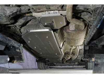 Защита бака (алюминий) 4мм для Toyota Highlander IV 2.0 4WD 2019-н.в. (Китай) №ZKTCC00759