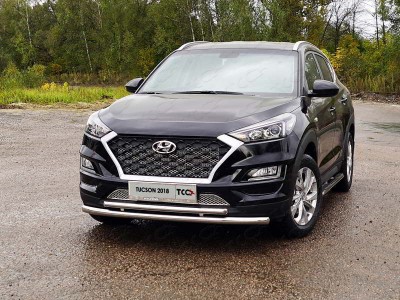Защита передняя двойная 60-42 мм для Hyundai Tucson 2018-2021