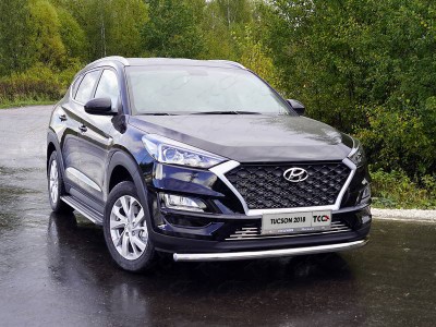 Защита переднего бампера 60 мм для Hyundai Tucson № HYUNTUC18-14