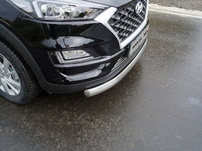 Защита передняя овальная 75х42 мм для Hyundai Tucson 2018-2021