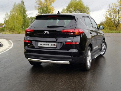 Пороги алюминиевые Slim Line Silver для Hyundai Tucson 2018-2021