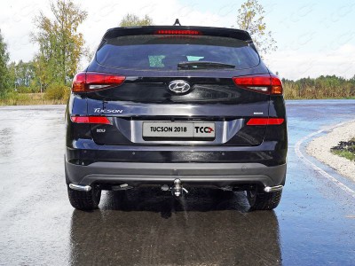 Защита задняя уголки 42 мм для Hyundai Tucson № HYUNTUC18-36