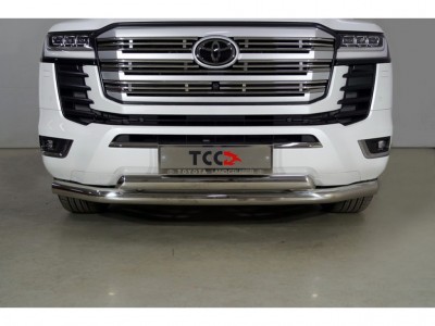 Защита переднего бампера двойная 76-75 мм для Toyota Land Cruiser 300 70TH ANNIVERSARY 2021–н.в. TOYLC30021-16