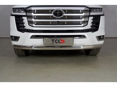 Защита переднего бампера овальная 75х42 мм для Toyota Land Cruiser 300 70TH ANNIVERSARY 2021–н.в. TOYLC30021-13
