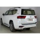 Защита заднего бампера уголки овальные 75х42 мм для Toyota Land Cruiser 300 70TH ANNIVERSARY 2021–н.в.