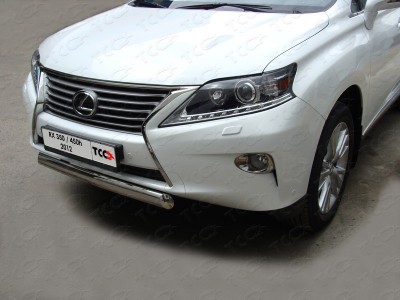 Защита передняя овальная 75х42 мм для Lexus RX-350 № LEXRX35012-05