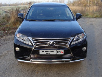 Защита передняя двойная 60-60 мм ТСС для Lexus RX-350 2012-2015