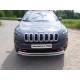 Защита передняя двойная 60-60 мм ТСС для Jeep Cherokee Trailhawk 2014-2021