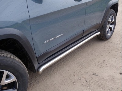 Пороги труба 60 мм для Jeep Cherokee Trailhawk № JEEPCHERTRAIL14-09