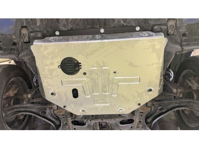 Защита картера двигателя, КПП (2 мм, сталь) для Honda Fit 2013-2020 (V = 1.5 AT 4WD)