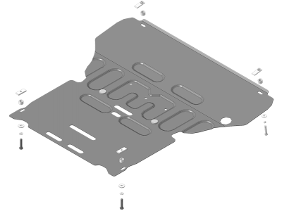 Усиленная защита картера двигателя, КПП (2 мм, сталь) для Audi A4 2007-2011, 2011-2015, Audi A5 2009-2015 №70104