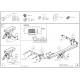 Фаркоп оцинкованный Galia шар C съемный для Subaru Outback 2015-2021