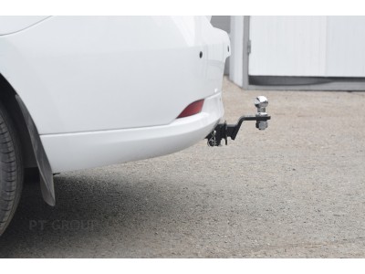 Фаркоп для Renault Logan седан 2014-2022, Renault Logan Stepway 2019-2022 съемное крепление шара под американский квадрат