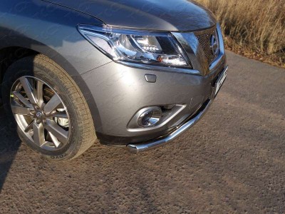 Защита передняя Кенгурятник 60 мм ТСС для Nissan Pathfinder 2014-2021