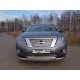 Защита передняя овальная двойная 75-75 мм ТСС для Nissan Pathfinder 2014-2021