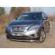 Защита передняя овальная 75х42 мм ТСС для Nissan Pathfinder 2014-2021