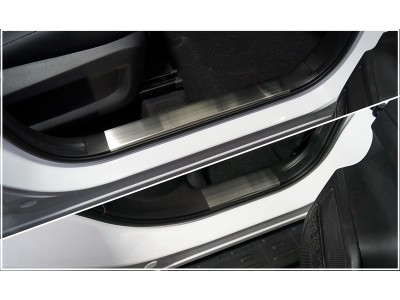 Накладки на пластиковые пороги (лист шлифованный) 4шт для Chery Tiggo 4 Pro 2020 – н.в. CHERTIG4P22-05