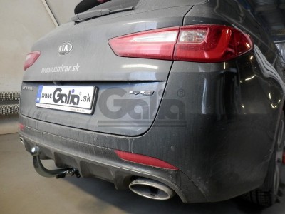 Фаркоп оцинкованный для Kia Optima SW универсал, кроме дизель, кроме гибрид 2015-2020 условно-съемное крепление шара