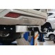 Фаркоп с нержавеющей накладкой для Mitsubishi Pajero Sport рестайлинг 2021-н.в. съемное крепление шара под американский квадрат